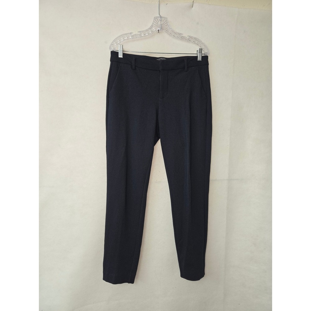 Liverpool Kelsey Trousers Womens 8 Navy Blue Knit Slim Leg Dress Pants LM5084ZK